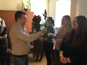 Obchody Dnia Kobiet w Komendzie Powiatowej Policji dla Powiatu Warszawskiego Zachodniego z siedzibą w Starych Babicach